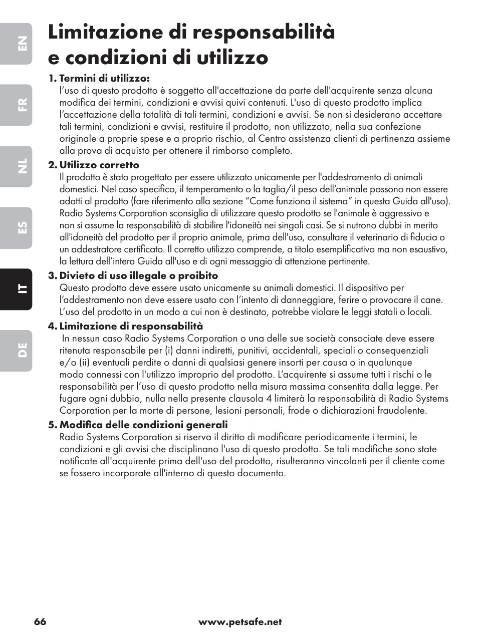 Petsafe Deluxe Outdoor Bark Control User Manual | Page 66 / 80