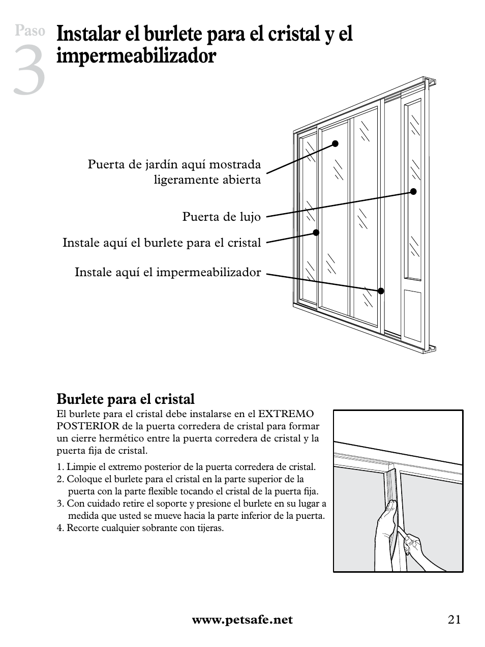 Petsafe Deluxe Patio Panel Pet Door User Manual | Page 21 / 28