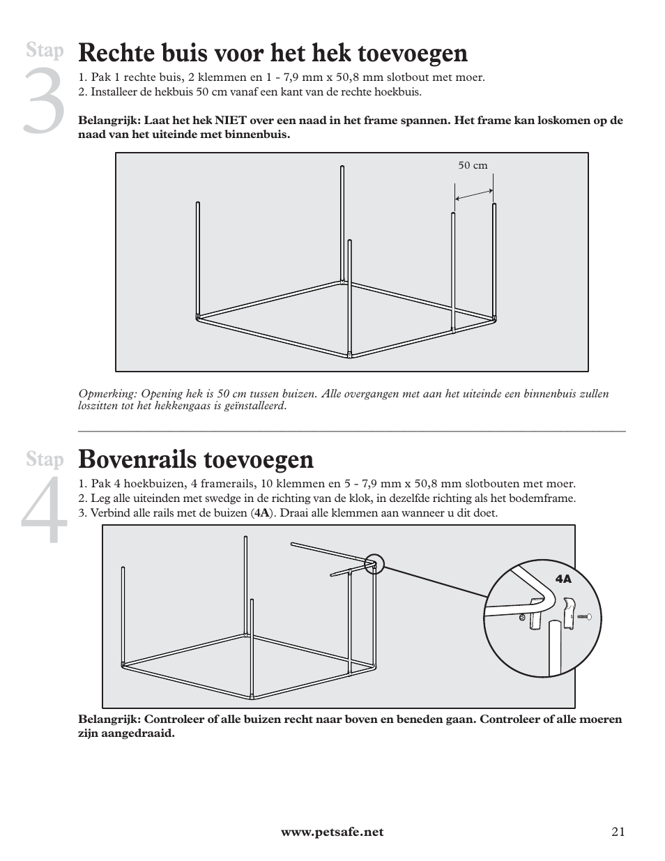 Petsafe DIY Dog Kennel - 2.29 m (W) x 2.29 m (D) x 1.22 m (H) User Manual | Page 21 / 52