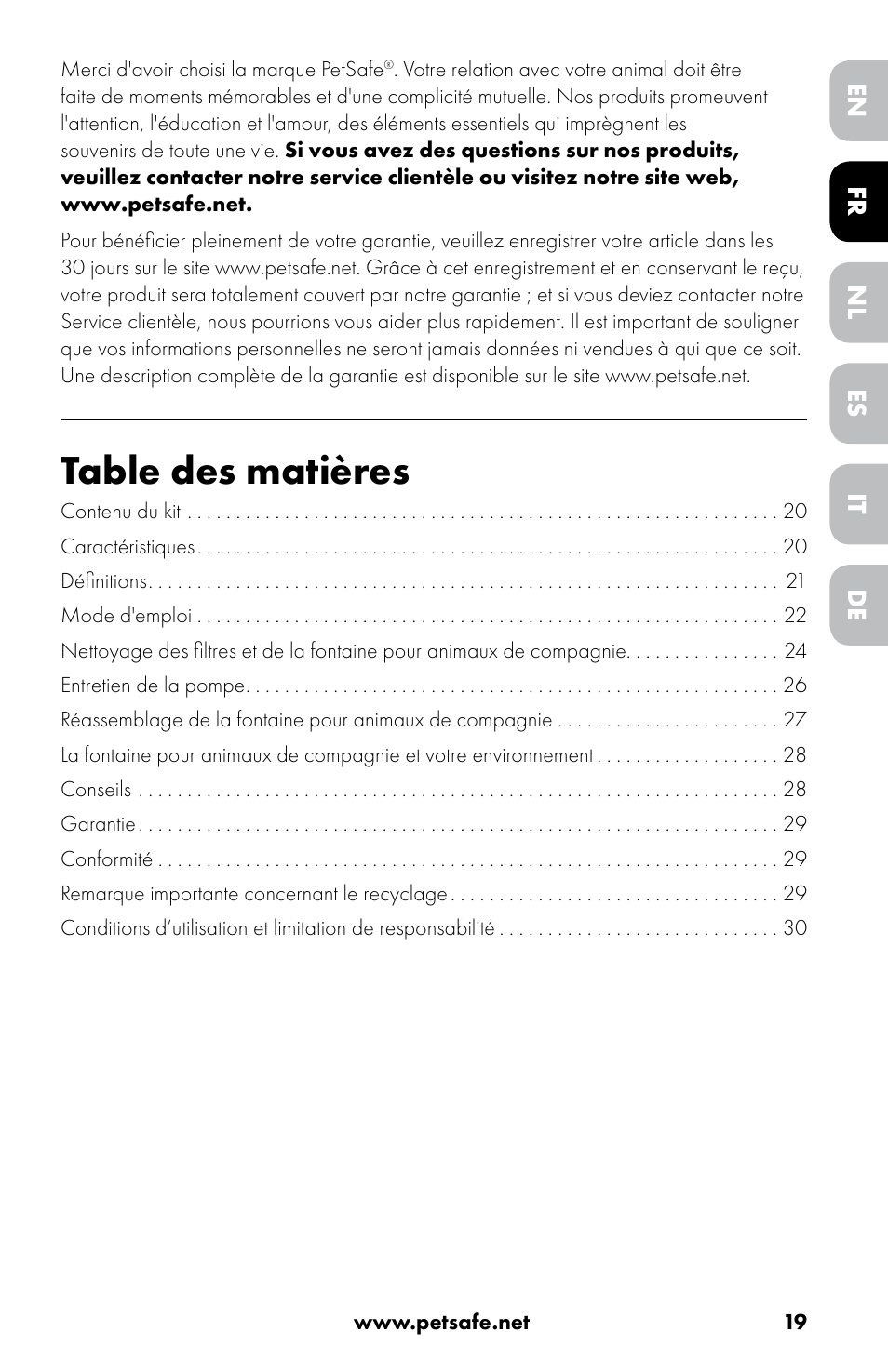 Petsafe Drinkwell® 360 Stainless Steel Pet Fountain User Manual | Page 19 / 88