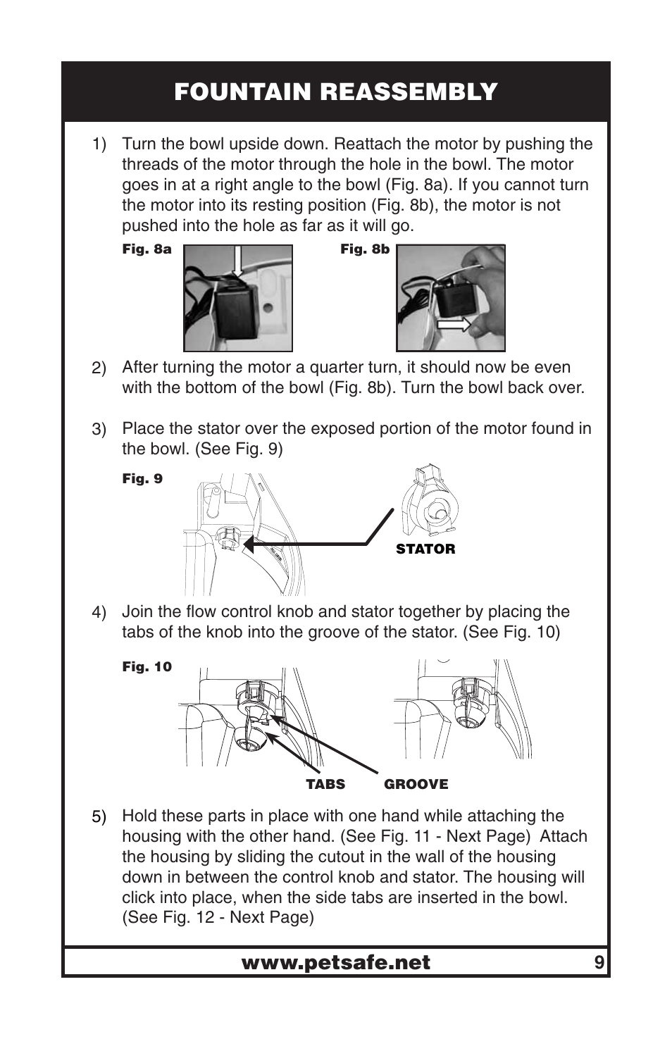 Fountain reassembly | Petsafe Drinkwell® Big Dog Pet Fountain User Manual | Page 9 / 67