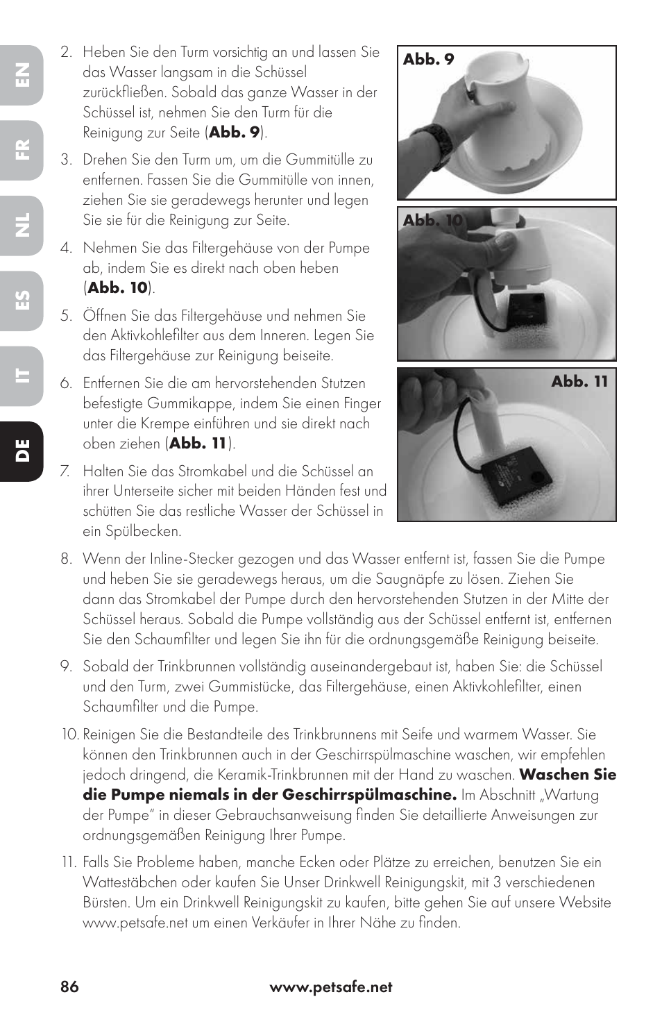 Petsafe Drinkwell® Ceramic Avalon Pet Fountain User Manual | Page 86 / 96