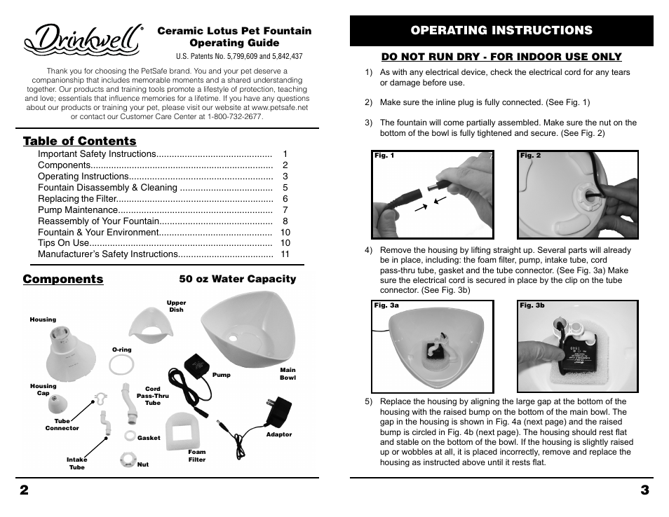 Petsafe Drinkwell® Ceramic Lotus Pet Fountain User Manual | Page 2 / 6