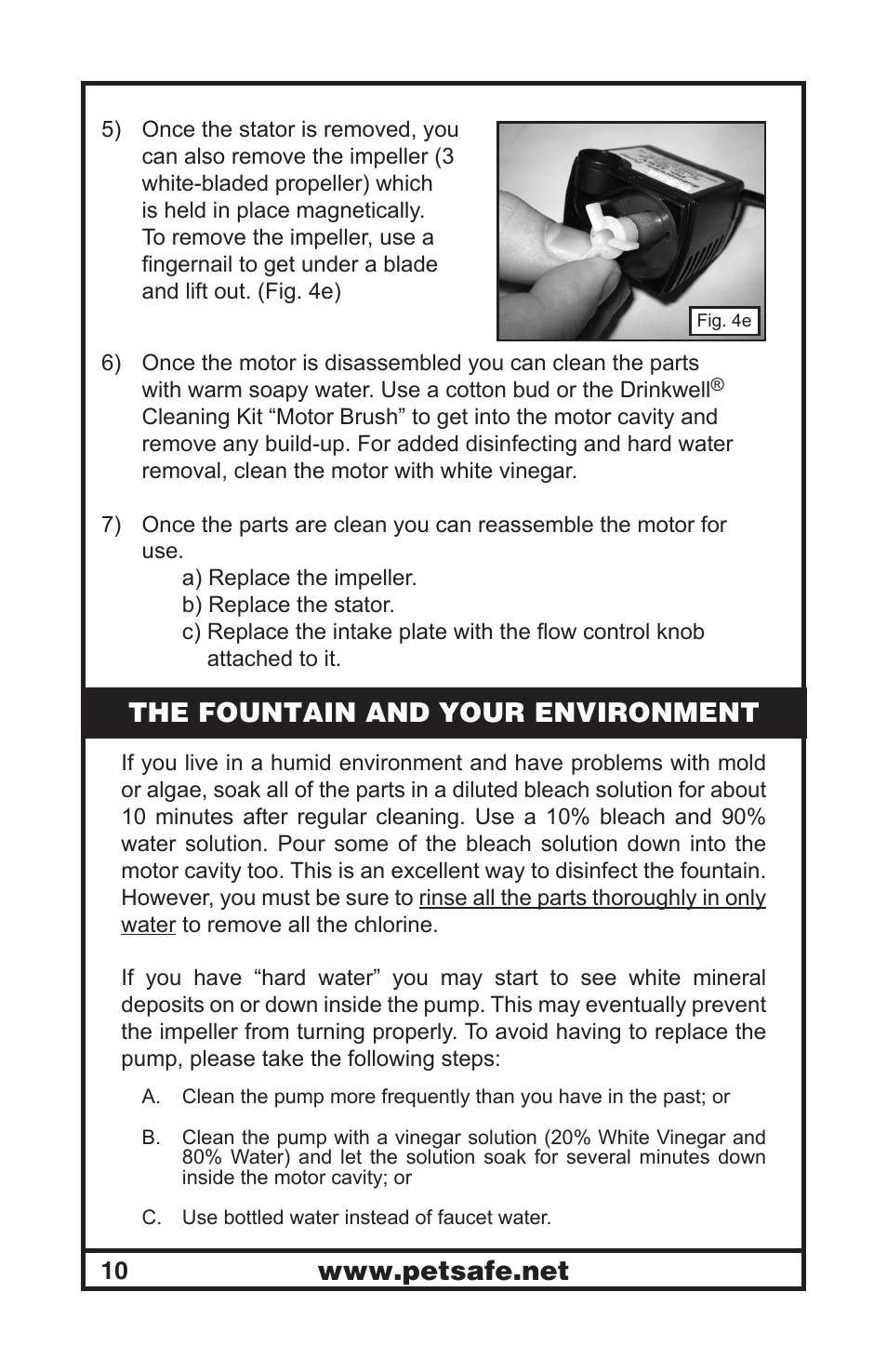 The fountain and your environment | Petsafe Drinkwell® Mini Pet Fountain User Manual | Page 10 / 73