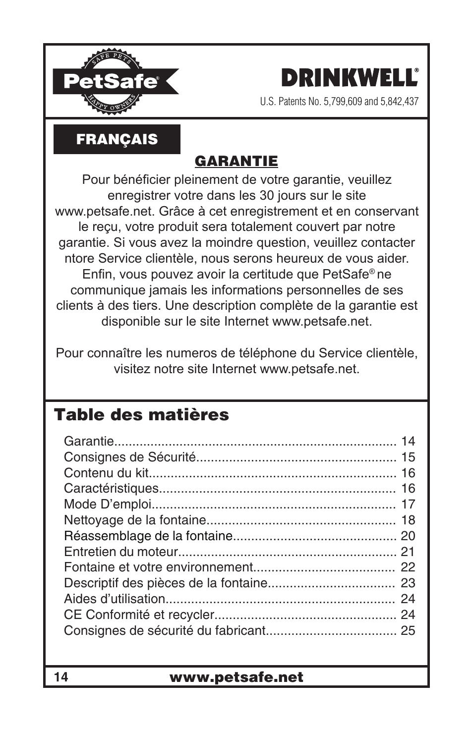 Petsafe Drinkwell® Mini Pet Fountain User Manual | Page 14 / 73