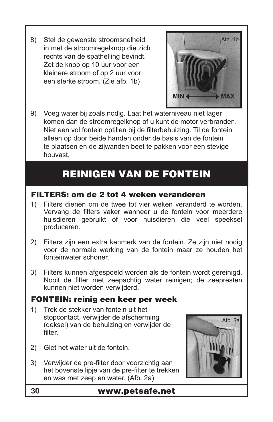 Reinigen van de fontein | Petsafe Drinkwell® Mini Pet Fountain User Manual | Page 30 / 73