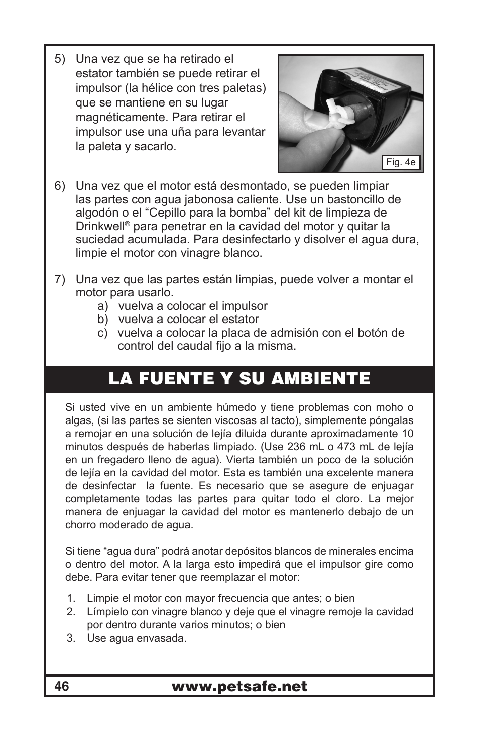 La fuente y su ambiente | Petsafe Drinkwell® Mini Pet Fountain User Manual | Page 46 / 73