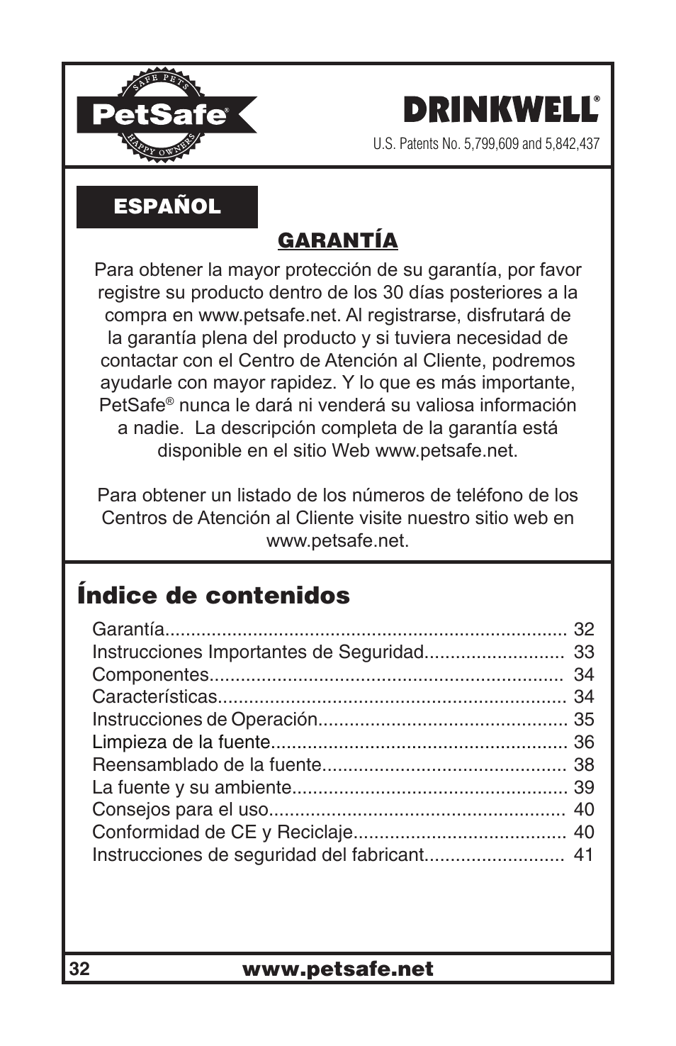 Petsafe Drinkwell® Original Pet Fountain User Manual | Page 32 / 61