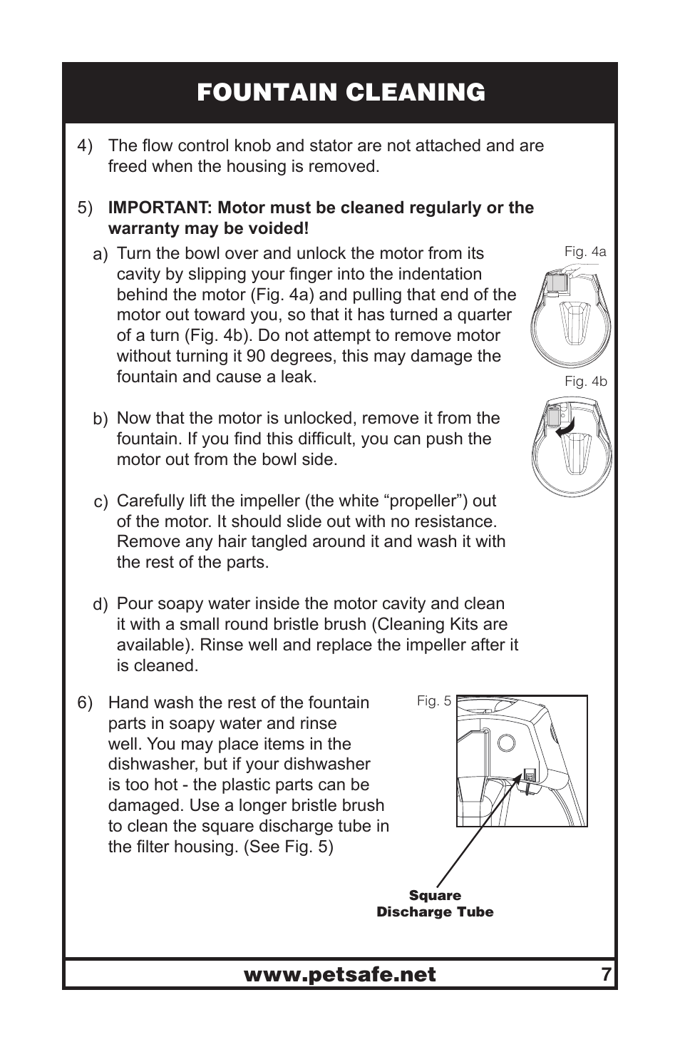 Fountain cleaning | Petsafe Drinkwell® Original Pet Fountain User Manual | Page 7 / 61