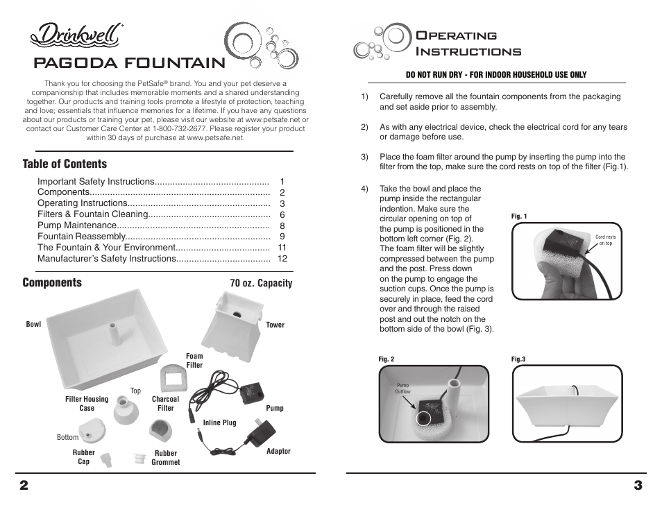 Petsafe Drinkwell® Pagoda Fountain User Manual | Page 2 / 7