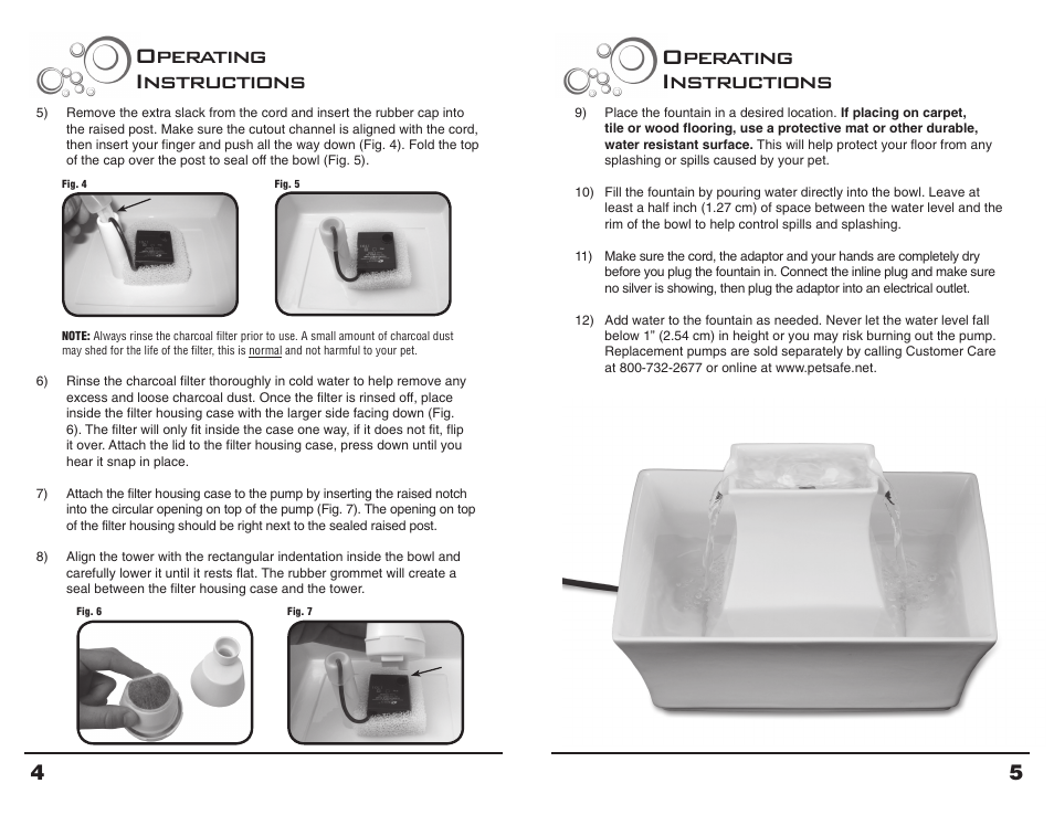 Operating instructions operating instructions | Petsafe Drinkwell® Pagoda Fountain User Manual | Page 3 / 7