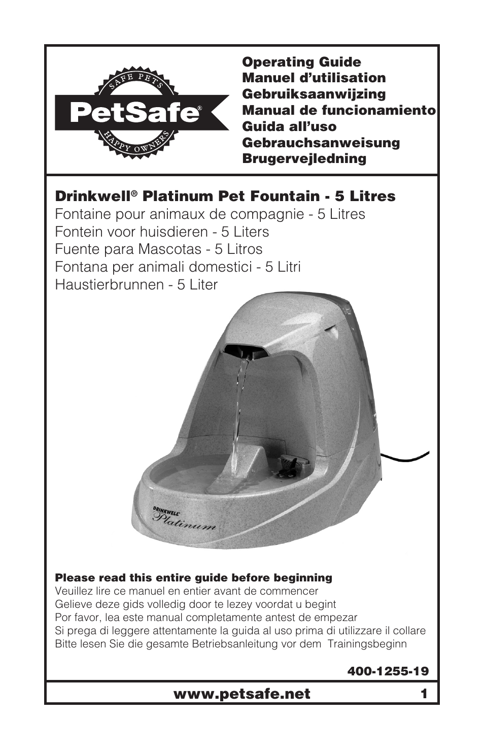 Petsafe Drinkwell® Platinum Pet Fountain User Manual | 85 pages