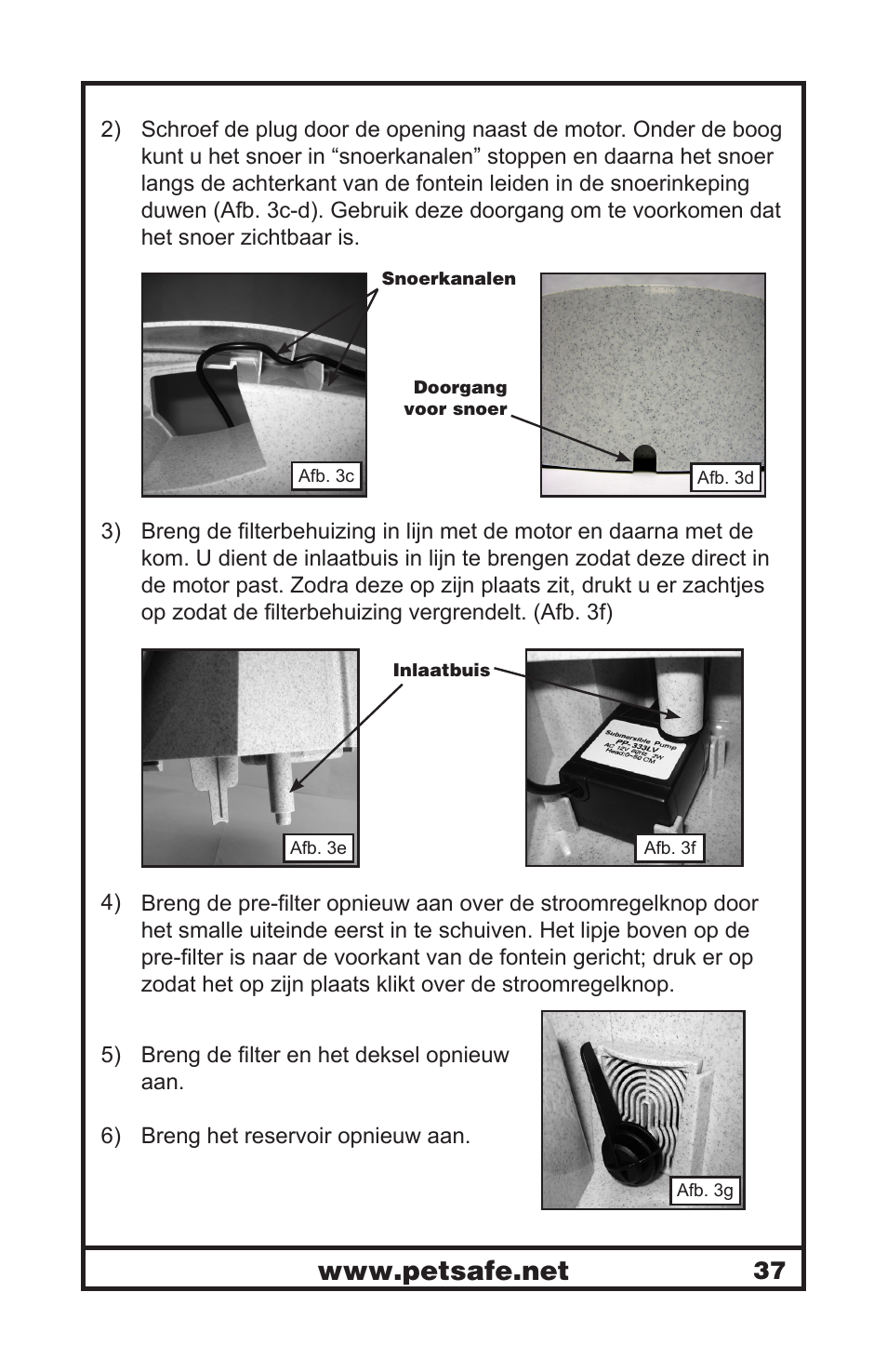 Petsafe Drinkwell® Platinum Pet Fountain User Manual | Page 37 / 85