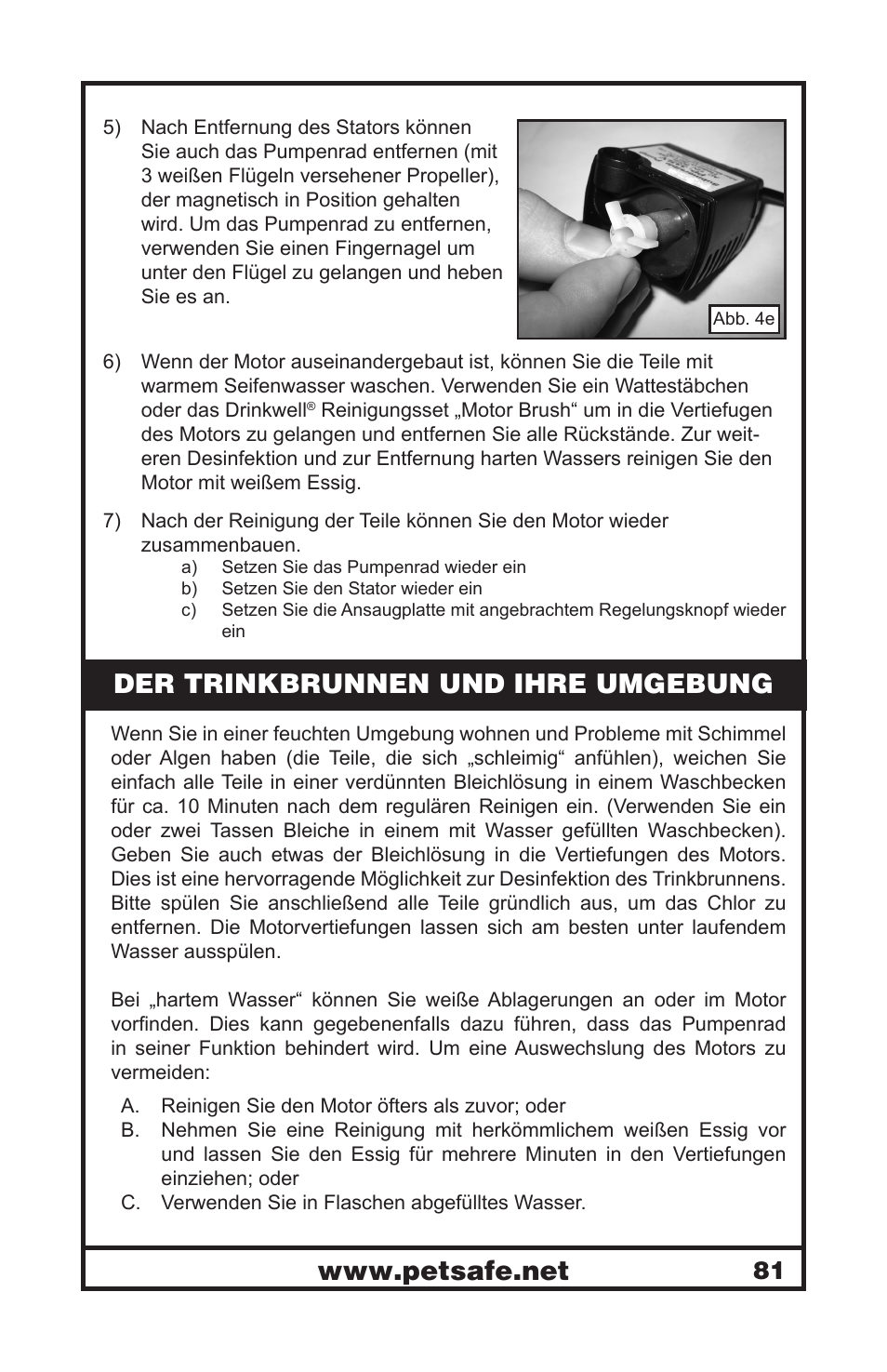 Der trinkbrunnen und ihre umgebung | Petsafe Drinkwell® Platinum Pet Fountain User Manual | Page 81 / 85