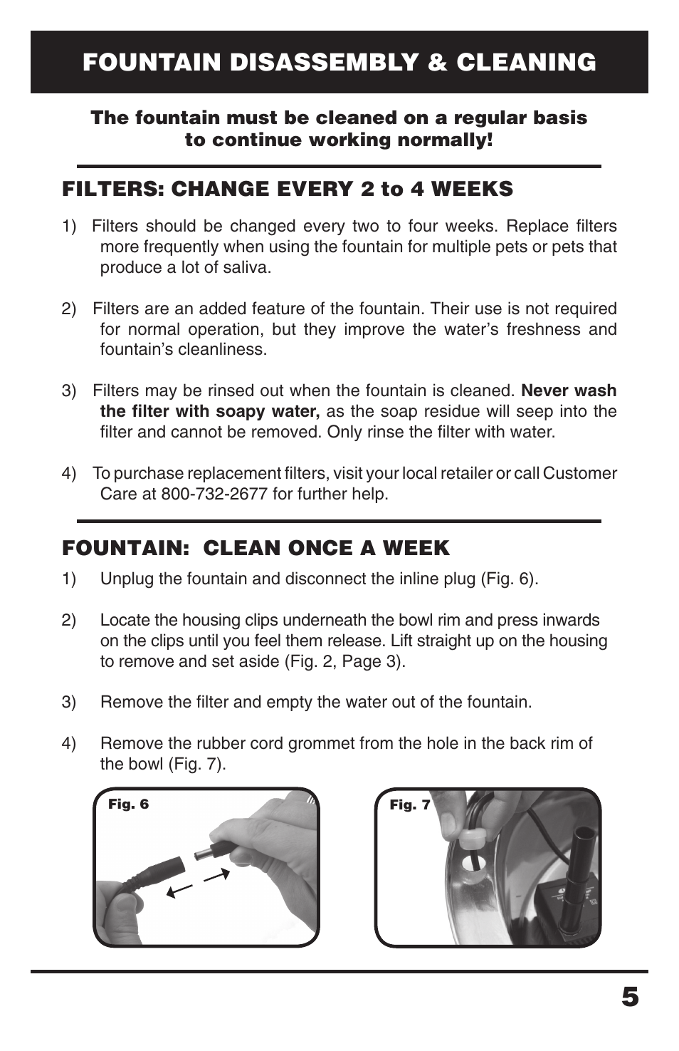 Fountain disassembly & cleaning | Petsafe Drinkwell® Zen Fountain User Manual | Page 5 / 11