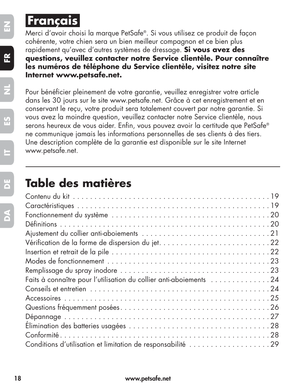 Petsafe Elite Big Dog Spray Bark Control User Manual | Page 18 / 102