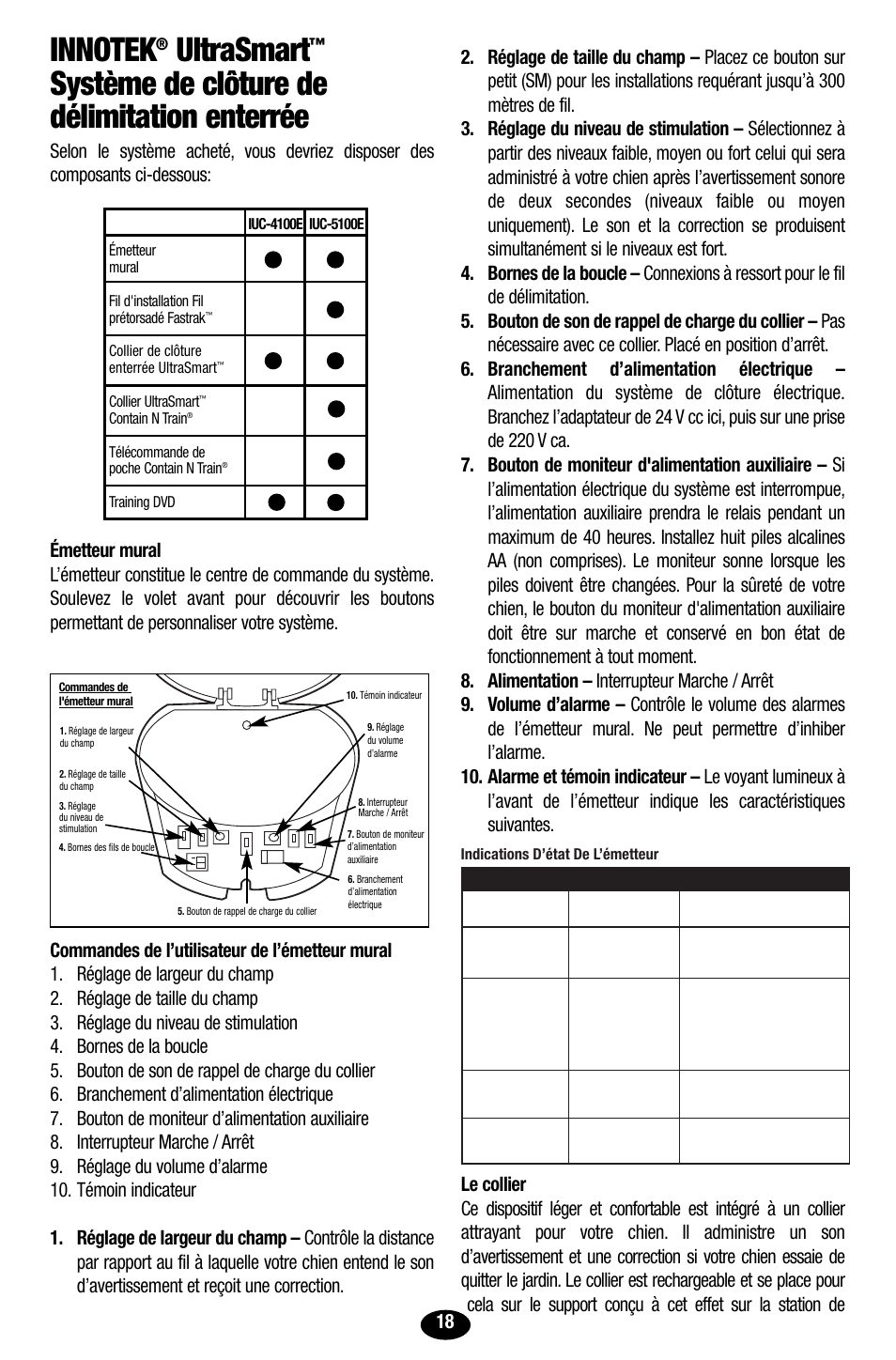 Ultrasmart, Système de clôture de délimitation enterrée | Petsafe Innotek UltraSmart Contain ‘n’ Train In-Ground Fence User Manual | Page 20 / 100