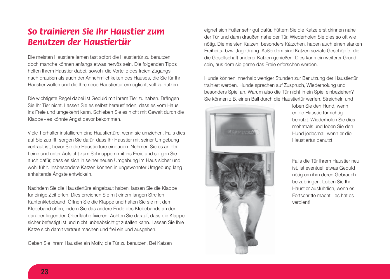 Petsafe Original 2 Way Pet Door User Manual | Page 24 / 40