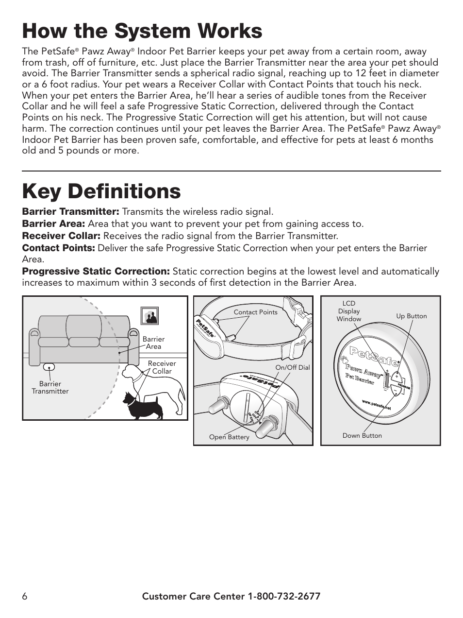 How the system works, Key definitions, The petsafe | Pawz away | Petsafe Pawz Away® Indoor Pet Barrier User Manual | Page 6 / 20