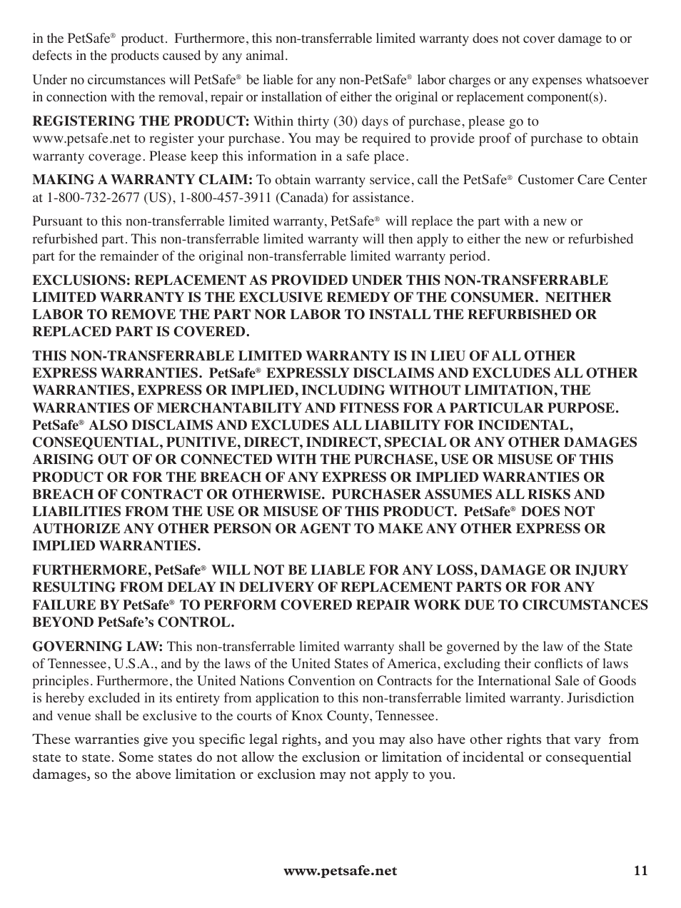 Petsafe Pawz Away® Mat User Manual | Page 11 / 12