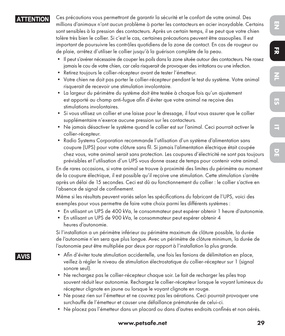 Petsafe Stay+Play Wireless Fence PIF17-13478 User Manual | Page 29 / 160