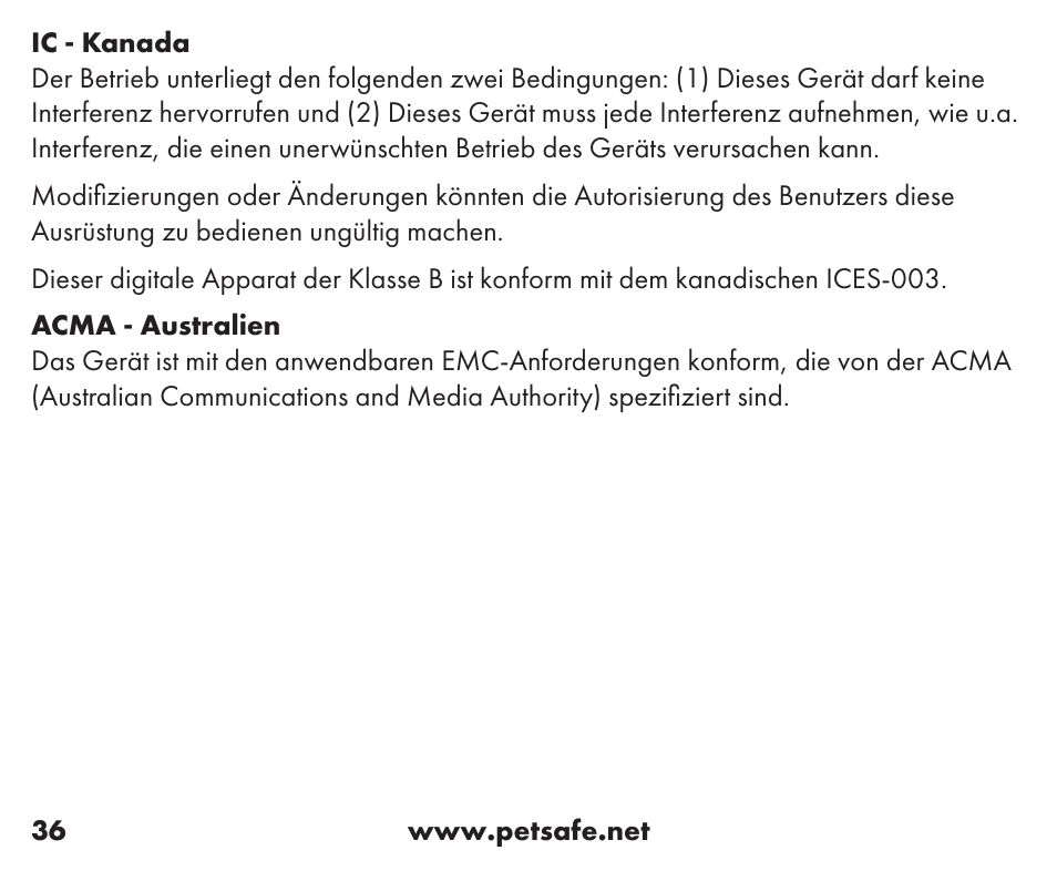 Petsafe Stay+Play Wireless Fence™ Stubborn Dog Add-A-Dog® Extra Receiver Collar User Manual | Page 36 / 40