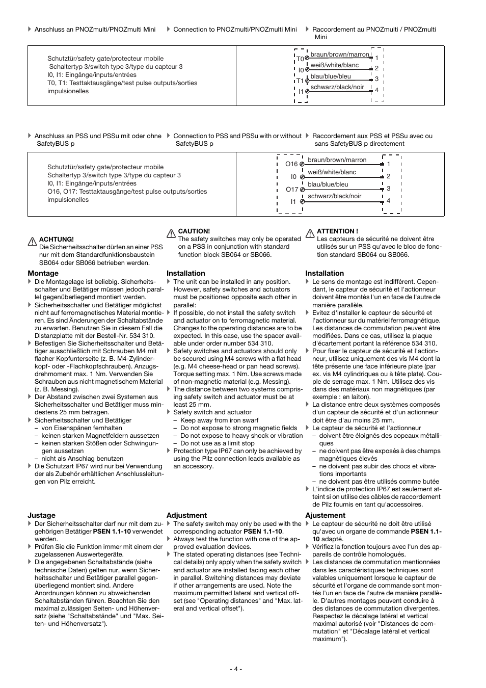 Pilz PSEN ma1.1p-10/PSEN1.1-10/3mm/1unit User Manual | Page 4 / 8