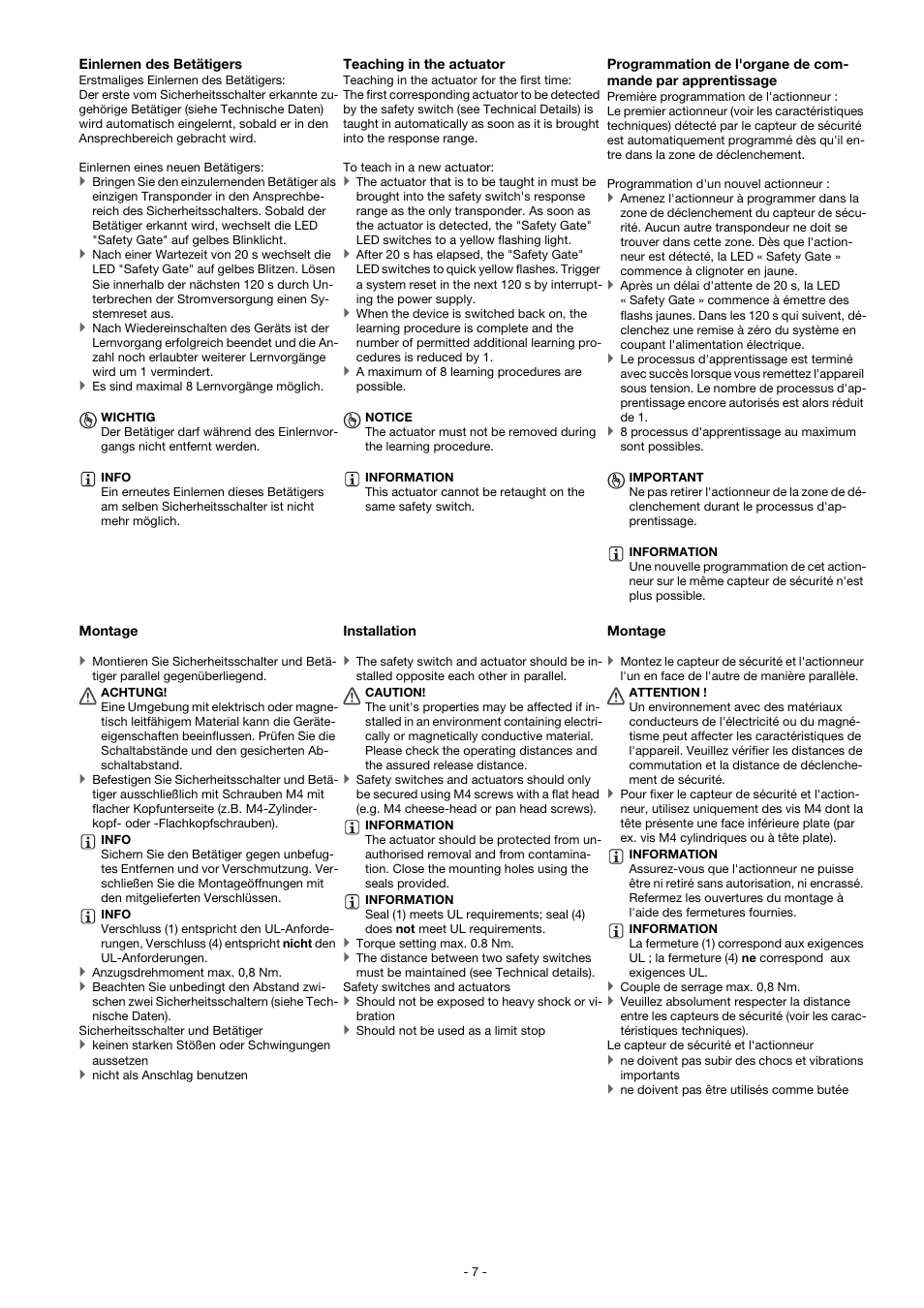 Pilz PSEN cs4.1 1 Unit User Manual | Page 7 / 12