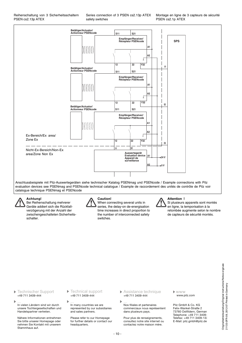 Pilz PSEN cs4.1 1 actuator User Manual | Page 10 / 10