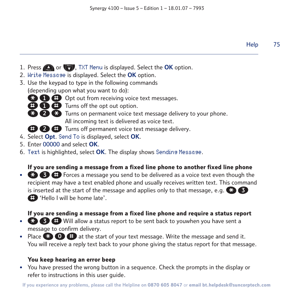 BT SYNERGY 4100 User Manual | Page 75 / 84