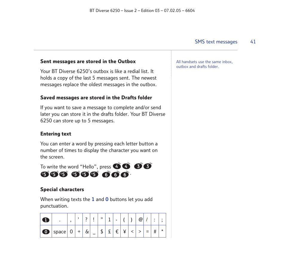 BT DIVERSE 6250 User Manual | Page 41 / 88