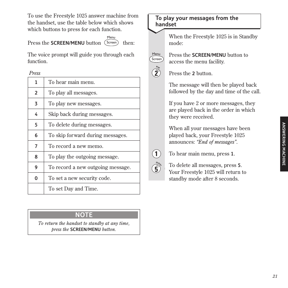 BT Freestyle 1025 User Manual | Page 25 / 47