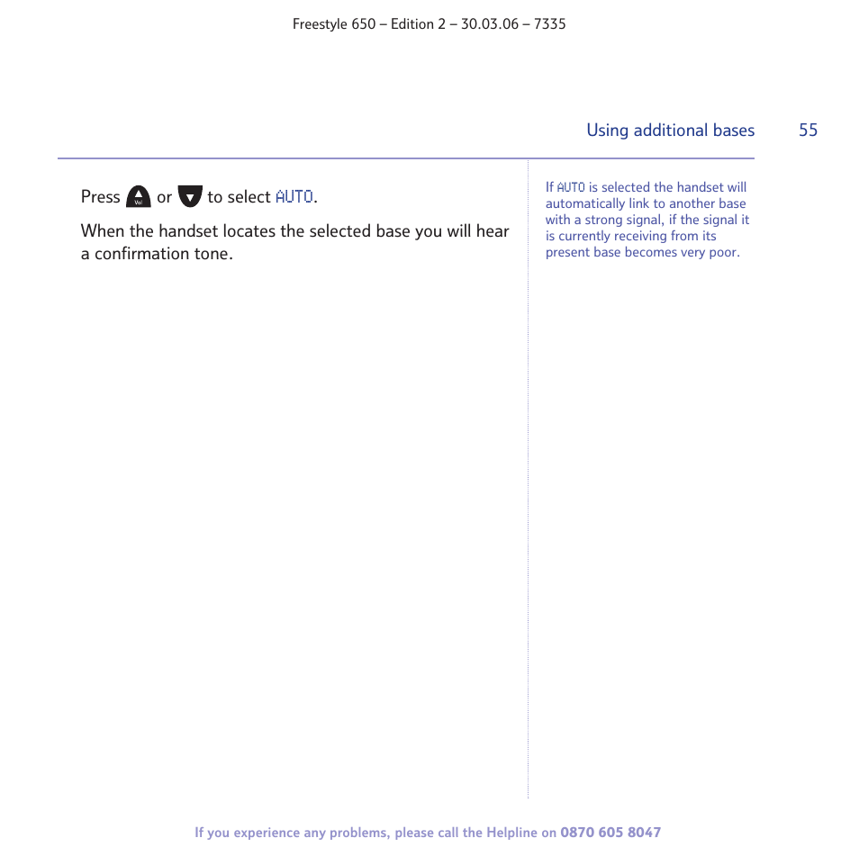 BT Freestyle 650 User Manual | Page 55 / 68