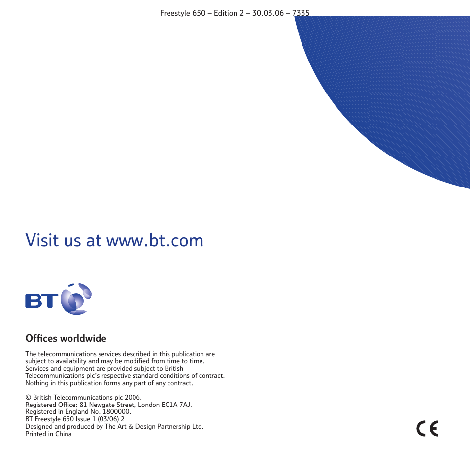 BT Freestyle 650 User Manual | Page 68 / 68