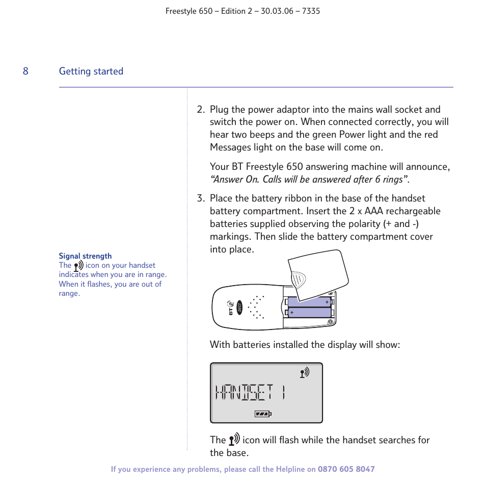 BT Freestyle 650 User Manual | Page 8 / 68