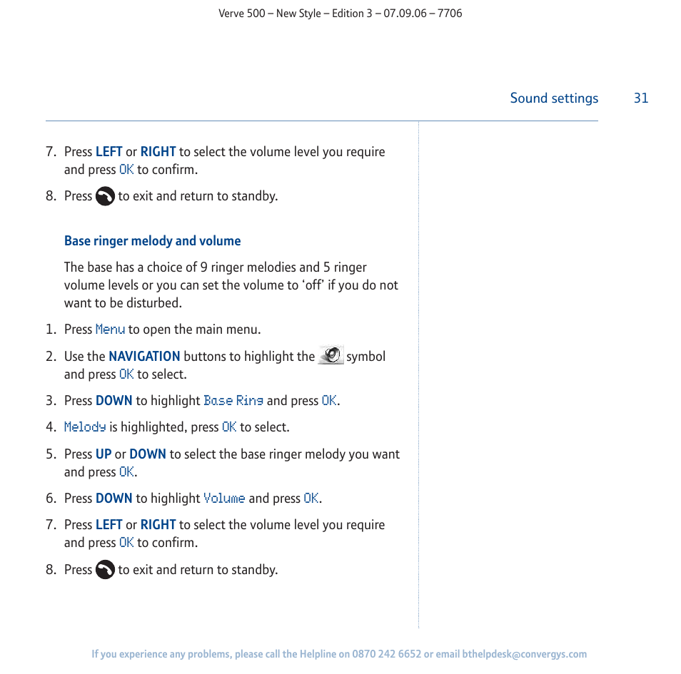 BT 500 User Manual | Page 31 / 86