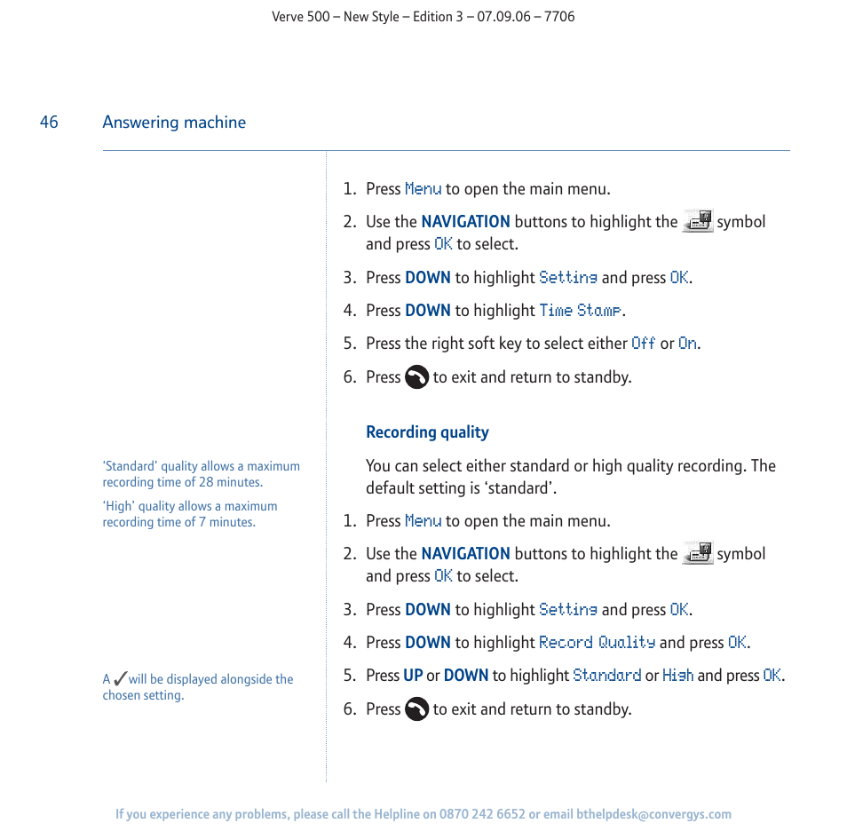 BT 500 User Manual | Page 46 / 86