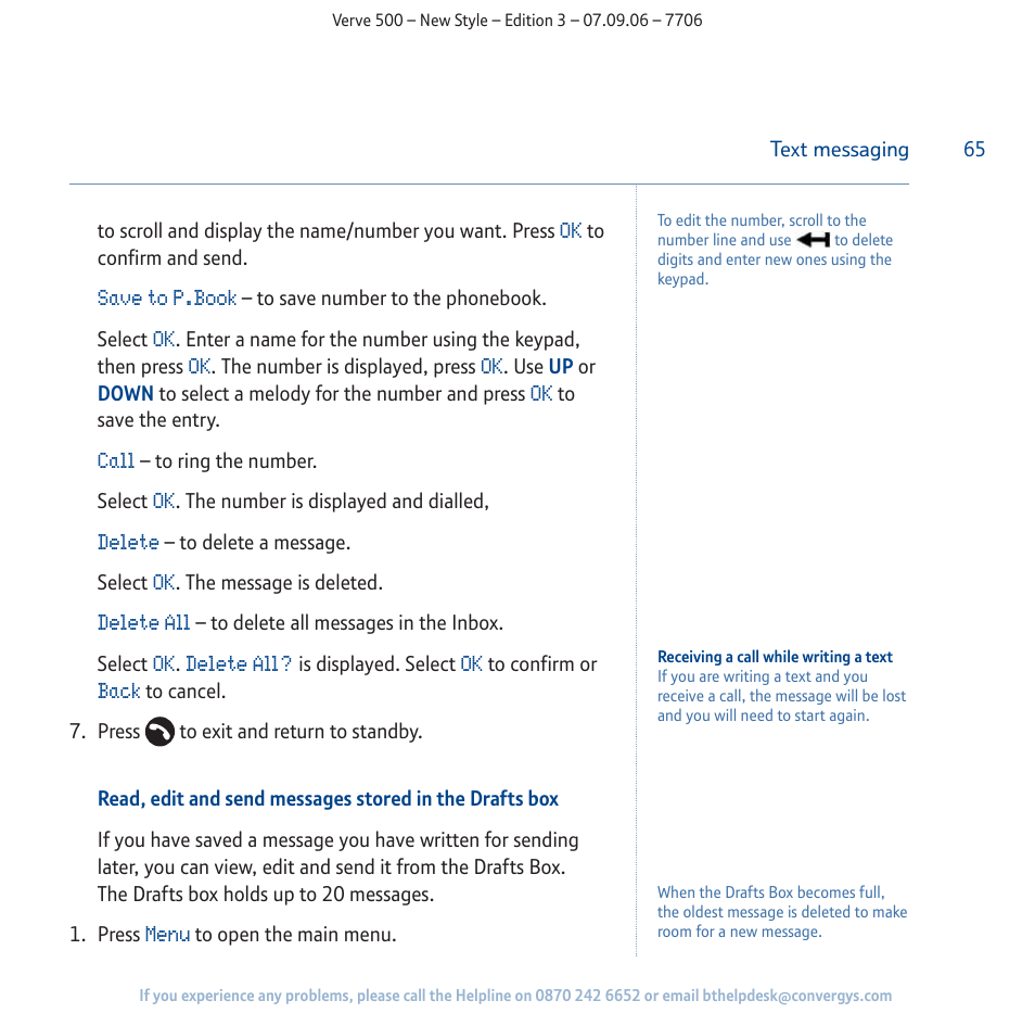 BT 500 User Manual | Page 65 / 86