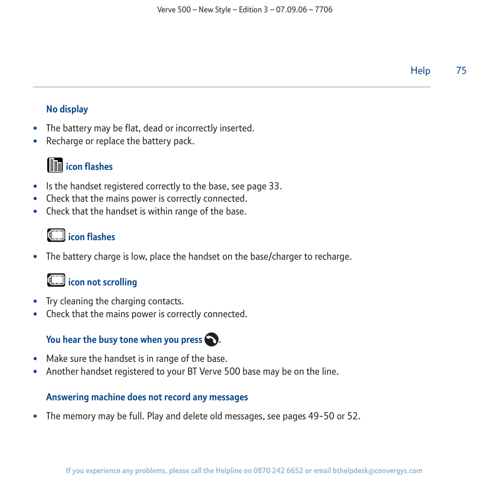 BT 500 User Manual | Page 75 / 86