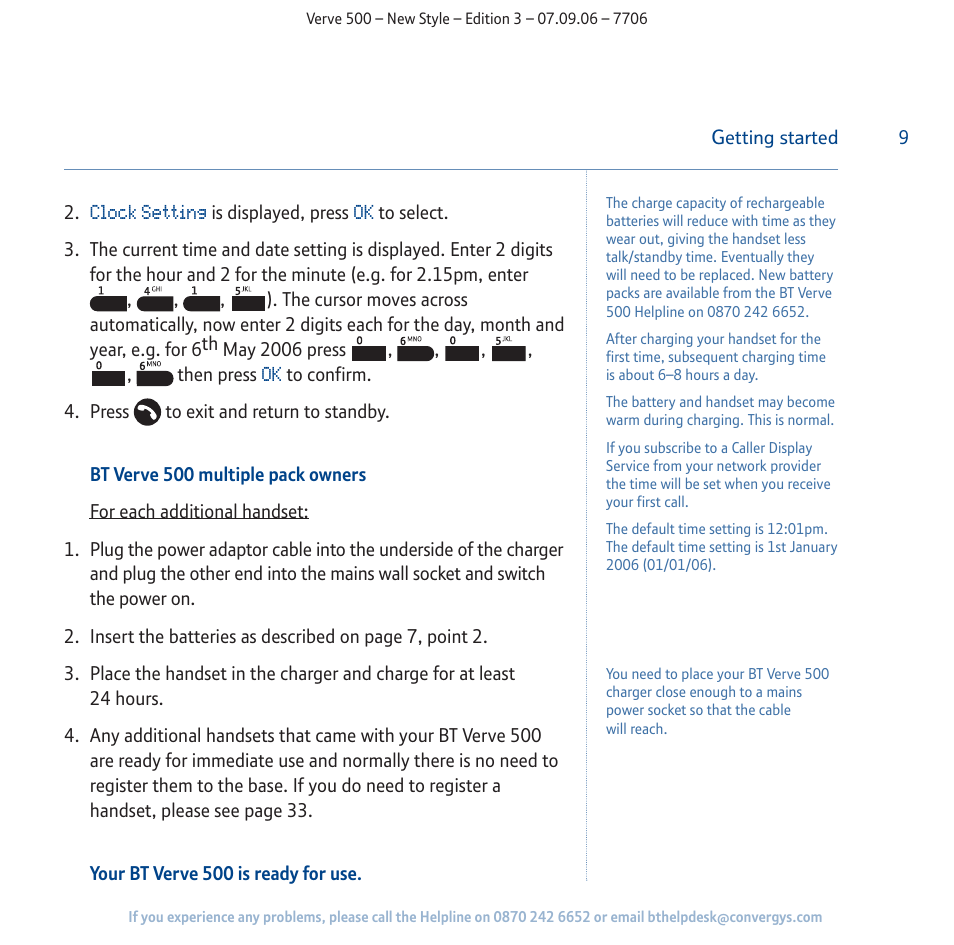 BT 500 User Manual | Page 9 / 86