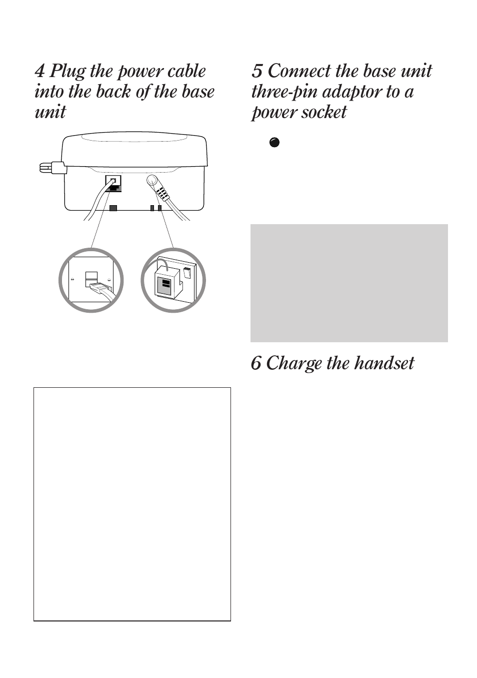 6 charge the handset | BT Freestyle 130 User Manual | Page 9 / 38