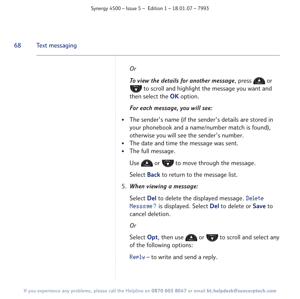 BT SYNERGY 4500 User Manual | Page 68 / 100
