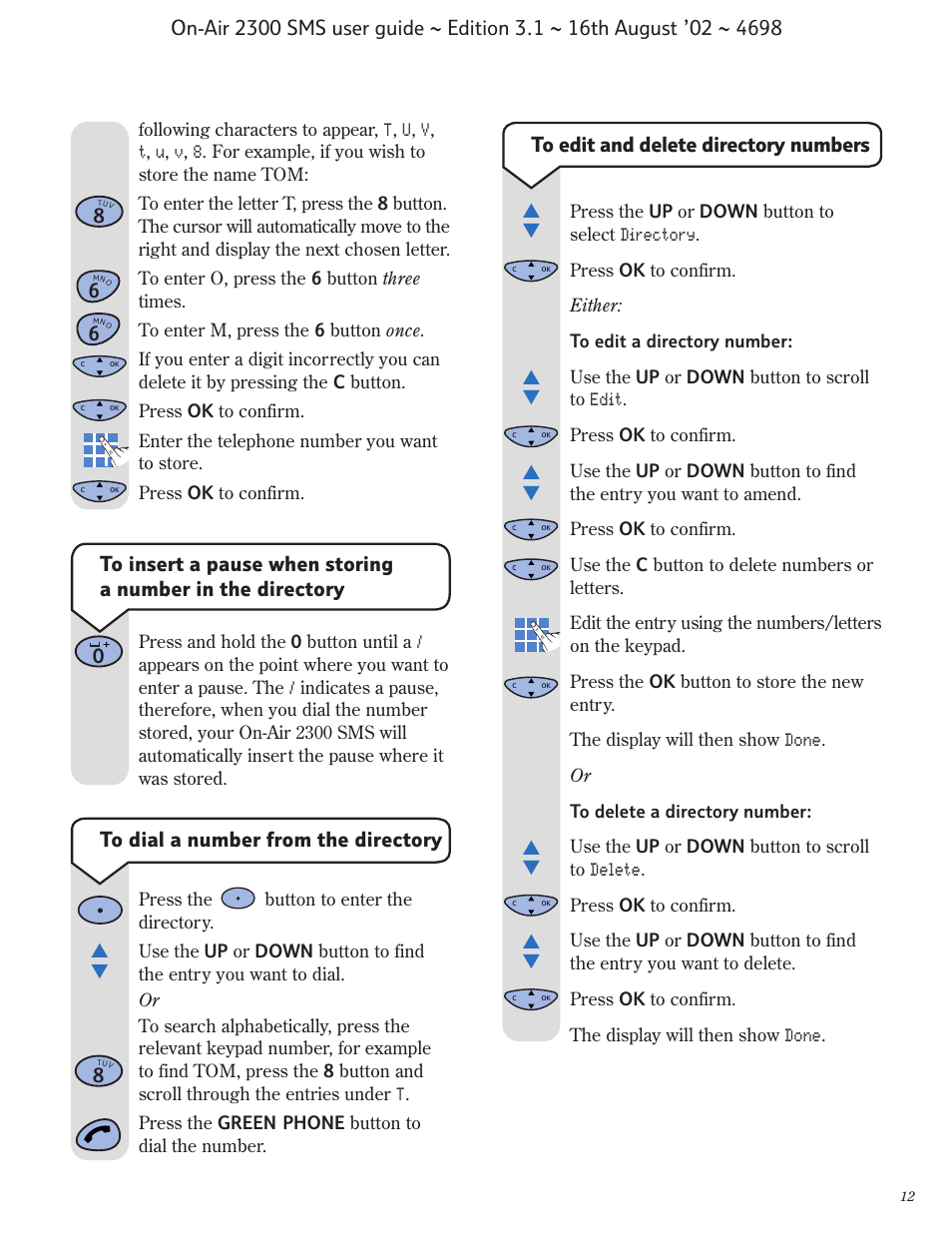 BT studio 2300 SMS User Manual | Page 13 / 43