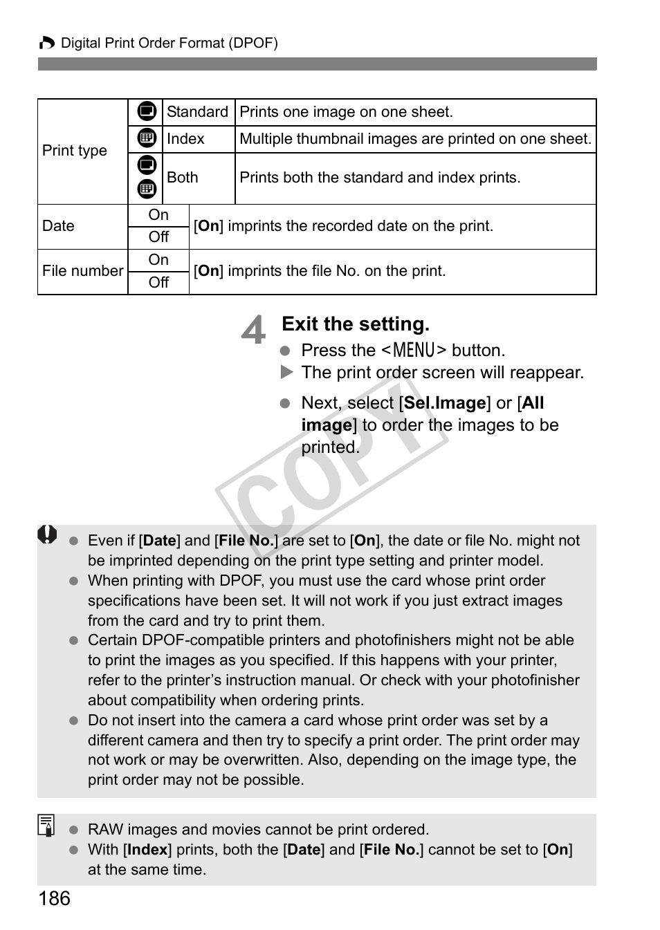 Cop y | Canon eos rebel T2i User Manual | Page 186 / 260