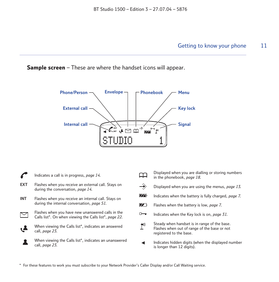 Studio 1 | BT STUDIO 1500 User Manual | Page 11 / 68