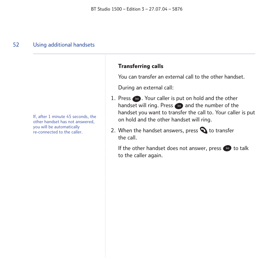 BT STUDIO 1500 User Manual | Page 52 / 68