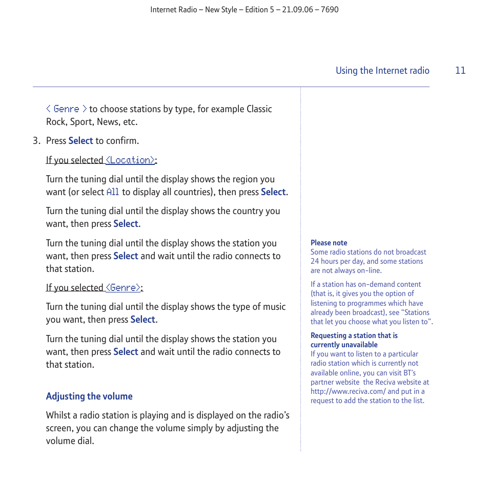 BT Internet Radio User Manual | Page 11 / 40