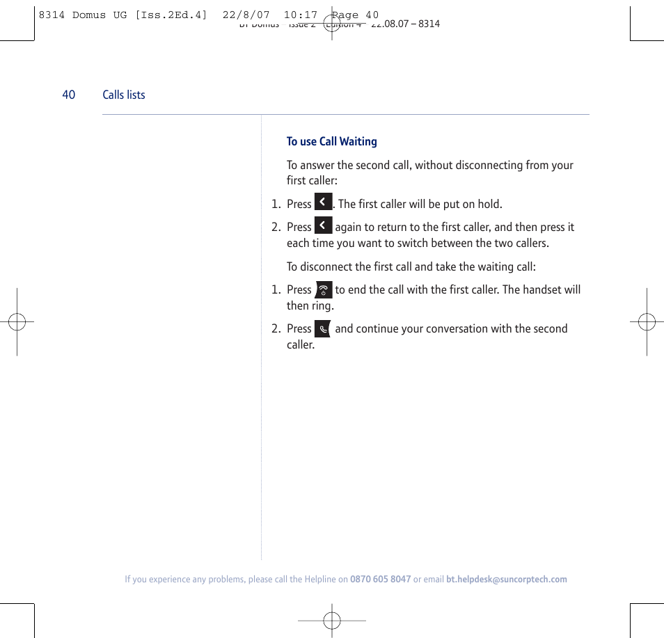 BT Domus User Manual | Page 40 / 72