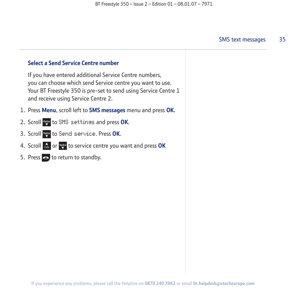 BT Freestyle 350 User Manual | Page 35 / 74