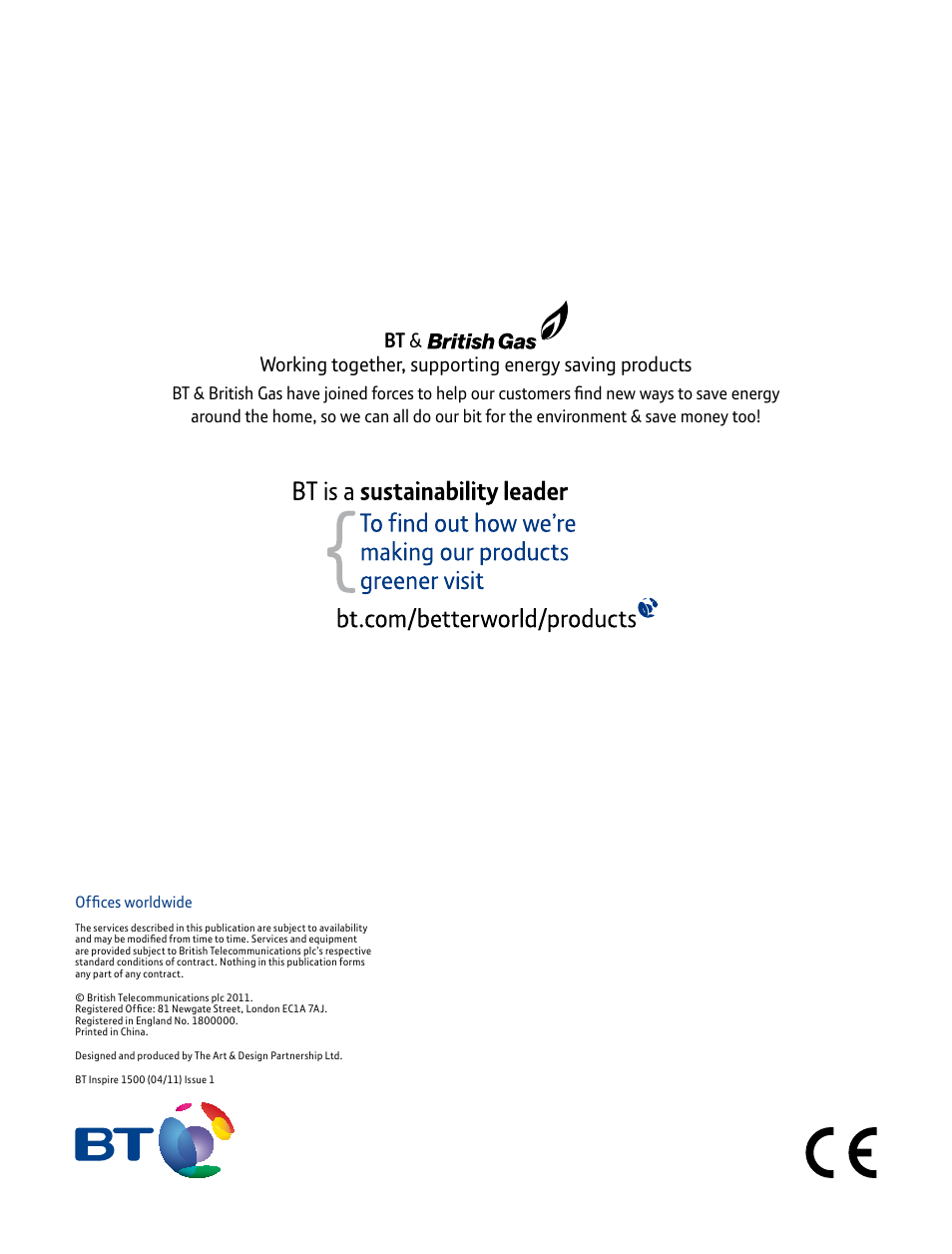 BT INSPIRE 1500 User Manual | Page 60 / 60